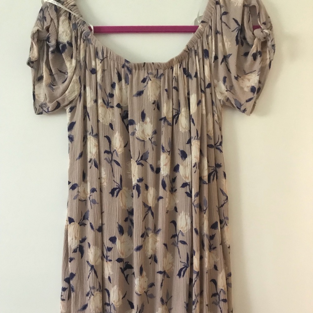 off the shoulder floral dress